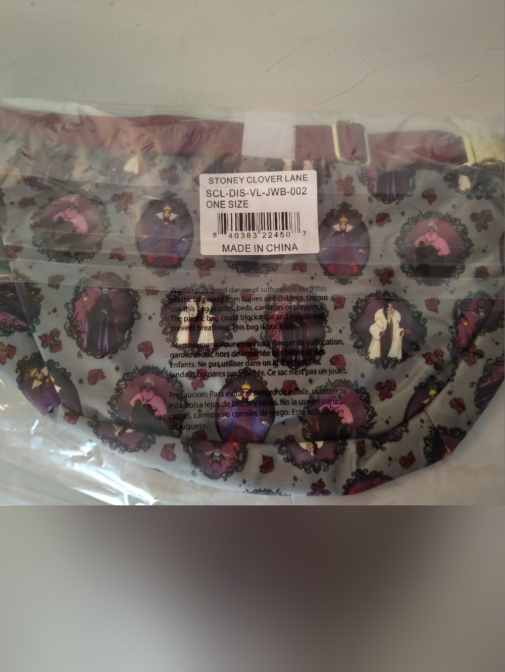 Disney x Stoney Clover Lane Villains Bad Apple Jumbo Fanny - Picture 2 of 4